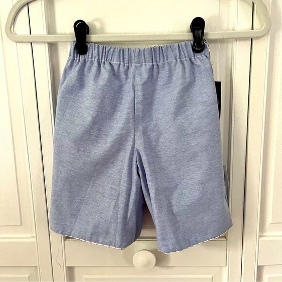 NEW Nantucket Kids Preston Reversible Shorts Red BluePlaid Chambray Boys Size 5 - Picture 6 of 11